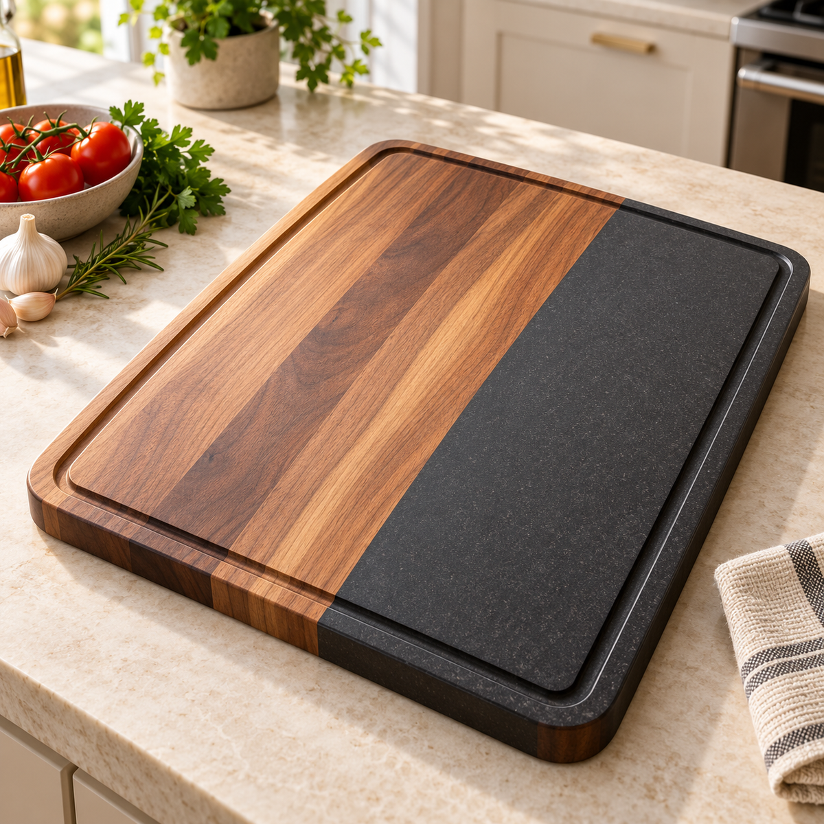 Tabitili™ StoneEdge Double-Sided Cutting Board